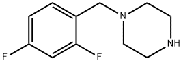 1-(2,4-二氟苄基)哌嗪盐酸盐 结构式