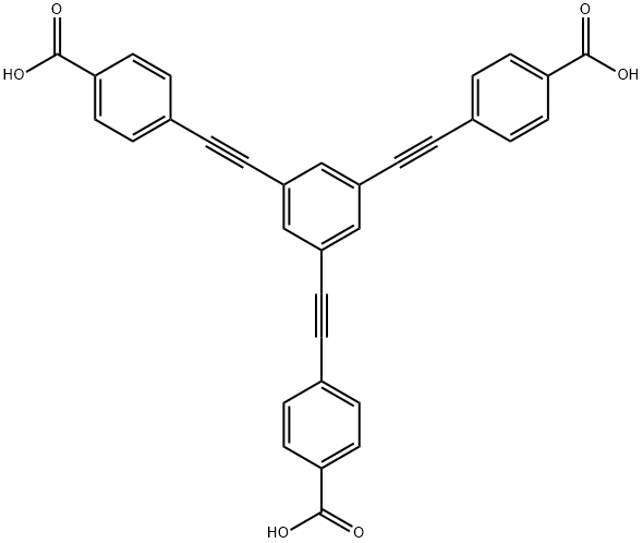 1,3,5-三(4-羧基苯基乙炔基)苯 结构式
