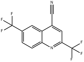 2,6-双(三氟甲基)-4-氰基喹啉 结构式