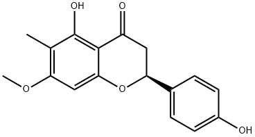 5,4'-二羟基-6-甲基-7-甲氧基黄烷酮 结构式