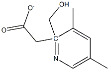 (3,5-二甲基吡啶-2-基)醋酸甲酯 结构式