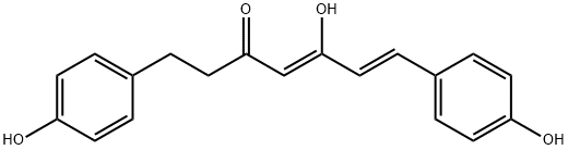 (4Z,6E)-5-羟基-1,7-二(4-羟基苯基)-4,6-庚二烯-3-酮 结构式