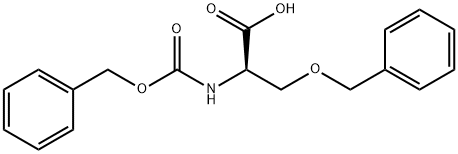 N-苄氧羰基-O-苄基-D-丝氨酸 结构式