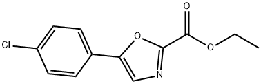 5-(4-氯苯基)恶唑-2-甲酸乙酯 结构式