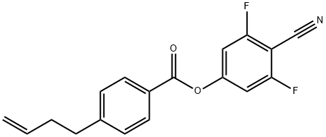 4-(3-丁烯基)-苯甲酸 4-氰基-3,5-二氟苯基酯 结构式