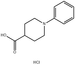 N-苯基哌啶-4-甲酸盐酸盐 结构式