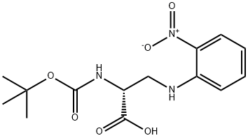 (2R)-2-[(TERT-BUTOXY)CARBONYLAMINO]-3-[(2-NITROPHENYL)AMINO]PROPANOIC ACID 结构式