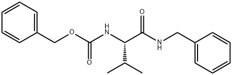 苯基甲基N-[(1S)-2-甲基-1-[(苯基甲基)氨基]羰基]丙基]氨基甲酸叔丁酯 结构式