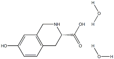 (3S)-1,2,3,4-四氢-7-羟基-3-异喹啉甲酸二水合物 结构式