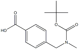 4-(((叔丁氧基羰基)(甲基)氨基)甲基)苯甲酸 结构式