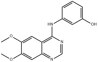 3-[(6,7-二甲氧基-4-喹唑啉基)氨基]苯酚 结构式