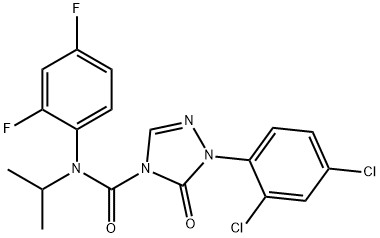 1-(2,4-二氯苯基)-N-(2,4-二氟苯基)-1,5-二氢-N-异丙基-5-氧代-4H-1,2,4-三氮唑-4-甲酰胺 结构式