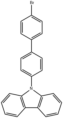 9-(4'-溴联苯-4-基)-9H-咔唑 结构式