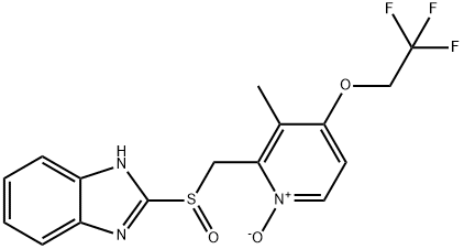 2-[[[3-甲基-1-氧代-4-(2,2,2-三氟乙氧基)-2-吡啶]甲基]亚硫酰基]苯并咪唑 结构式