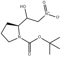 tert-butyl 2-(1-hydroxy-2-nitroethyl)pyrrolidine-1-carboxylate 结构式