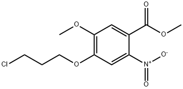 4-(3-氯丙氧基)-5-甲氧基-2-硝基苯甲酸甲酯 结构式