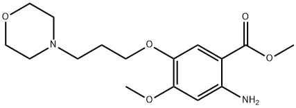 2-氨基-4-甲氧基-3-(3-吗啉丙氧基)苯甲酸甲酯 结构式