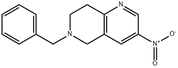 6-苄基-3-硝基-5,6,7,8-四氢-1,6-萘啶 结构式
