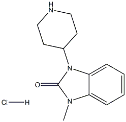 1-甲基-3-(哌啶-4-基)-1,3-二氢-2H-苯并[D]咪唑-2-酮盐酸盐 结构式