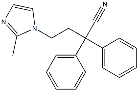 4-(2-甲基-1-咪唑基)-2,2-二苯基丁腈 结构式