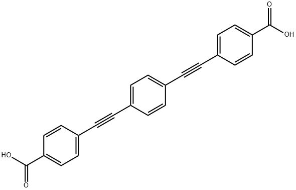 4,4'-[1,4-亚苯基双(乙炔-2,1-二基)]二苯甲酸 结构式