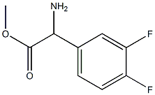 METHYL 2-AMINO-2-(3,4-DIFLUOROPHENYL)ACETATE 结构式