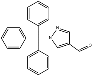 4 - 甲酰基 - 1 - (三苯基甲基)吡唑 结构式