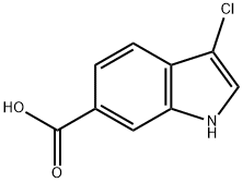 3-氯-1H-6-吲哚甲酸 结构式