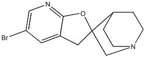 5-BroMo-3H-1'-AZASPIRO[FURO[2,3-B]PYRIDINE-2,3'-BICYCLO[2.2.2]OCTANE] 结构式