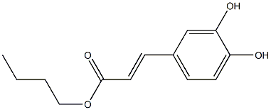 3-(3,4-二羟苯基)丙烯酸丁酯 结构式