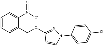 1-(4-氯苯基)-3-[(2-硝基苯基)甲氧基]-1H-吡唑 结构式