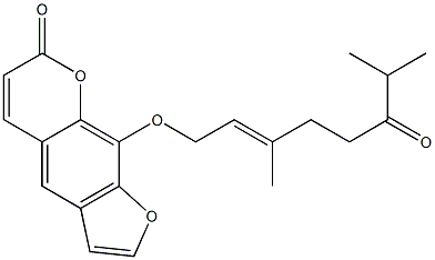 9-[[(2E)-3,7-二甲基-6-氧代-2-辛烯-1-基]氧基]-7H-呋喃并[3,2-G][1]苯并吡喃-7-酮 结构式
