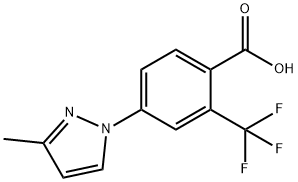4-(3-甲基-1H-吡唑-1-基)-2-三氟甲基苯甲酸 结构式