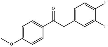2-(3,4-二氟苯基)-1-(4-甲氧基苯基)乙烷-1-酮 结构式