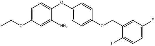 2-[4-[(2,5-二氟苯基)甲氧基]苯氧基]-5-乙氧基苯胺 结构式