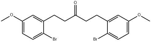 1,5-双(2-溴-5-甲氧基苯基)-3-戊酮 结构式