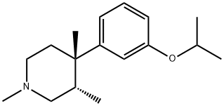 Piperidine, 1,3,4-triMethyl-4-[3-(1-Methylethoxy)phenyl]-, (3S,4S)- 结构式