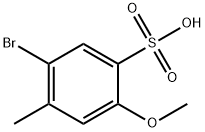 苯磺酸,5 - 溴 - 2 - 甲氧基 - 4 - 甲基 结构式