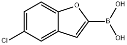 5-氯苯并呋喃-2-硼酸 结构式
