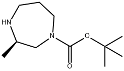 (3R)-六氢-3-甲基-1H-1,4-二氮杂卓-1-羧酸叔丁酯 结构式