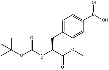 (S)-(4-(2-((叔丁氧羰基)氨基)-3-甲氧基-3-酮)丙基)苯硼酸 结构式