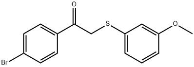 1-(4-BROMOPHENYL)-2-[(3-METHOXYPHENYL)THIO]-ETHANONE 结构式