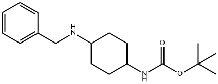 (4-(苄氨基)环己基)氨基甲酸叔丁酯 结构式
