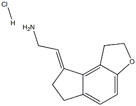 2-(1,6,7,8-四氢-2H-茚并[5,4-B]呋喃-8-亚基)乙胺 盐酸盐 结构式