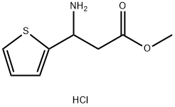 METHYL 3-AMINO-3-(THIOPHEN-2-YL)PROPANOATE HYDROCHLORIDE 结构式