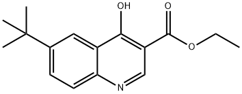 6-(叔丁基)-4-羟基喹啉-3-羧酸乙酯 结构式