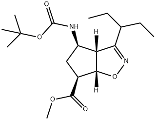 (3aR,4R,6S,6aS)-Methyl 4-((tert-butoxycarbonyl)amino)-3-(pentan-3-yl)-4,5,6,6a-tetrahydro-3aH-cyclopenta[d]isoxazole-6-carboxylate