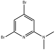 4,6-DibroMo-N,N-diMethylpyridin-2-aMine 结构式
