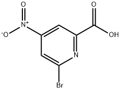 6-溴-4-硝基吡啶-2-甲酸 结构式