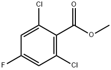 2,6-二氯-4-氟苯甲酸甲酯 结构式